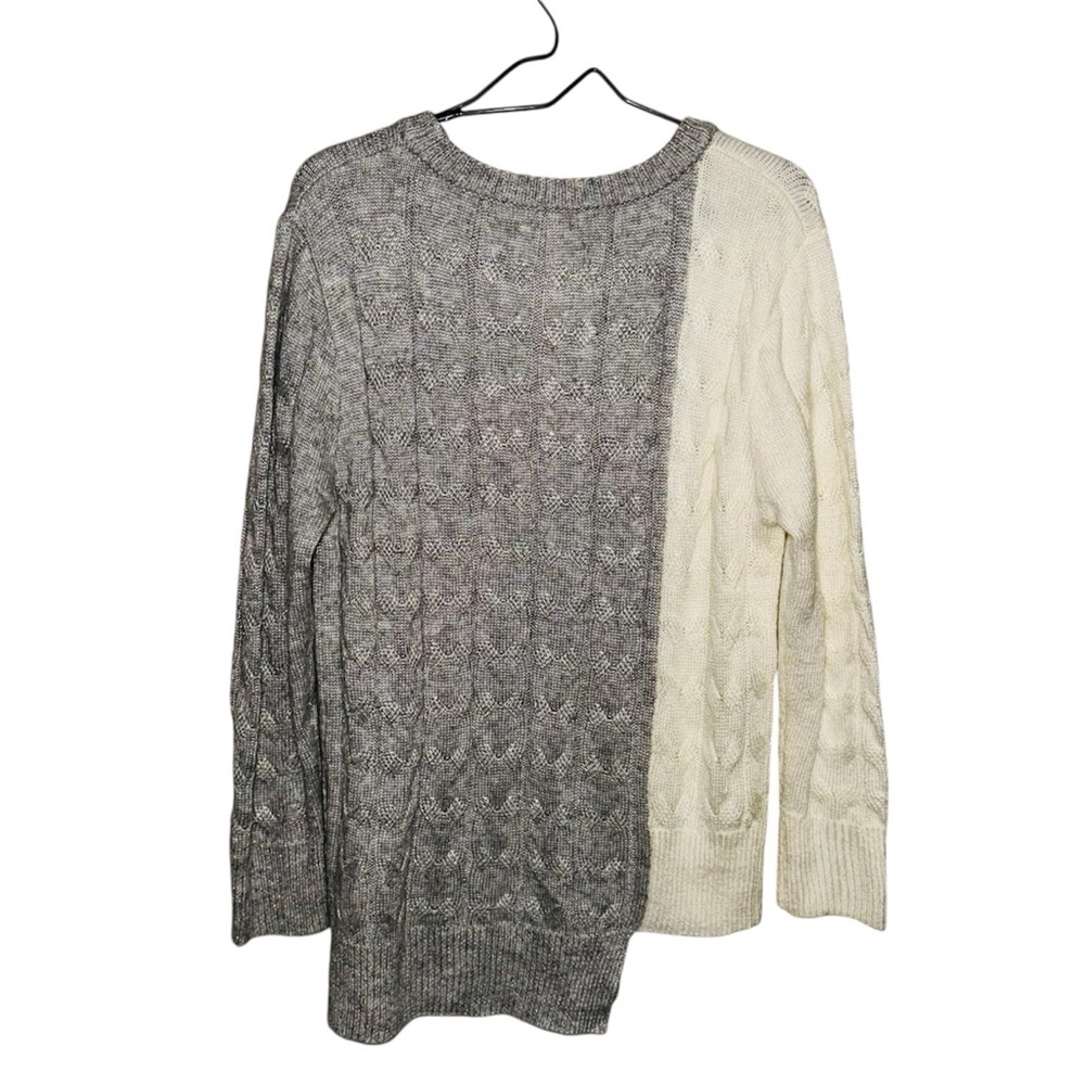 Muche & Muchette Colorblock Artsy Minimalist Slit Knit Sweater - Picture 2 of 5